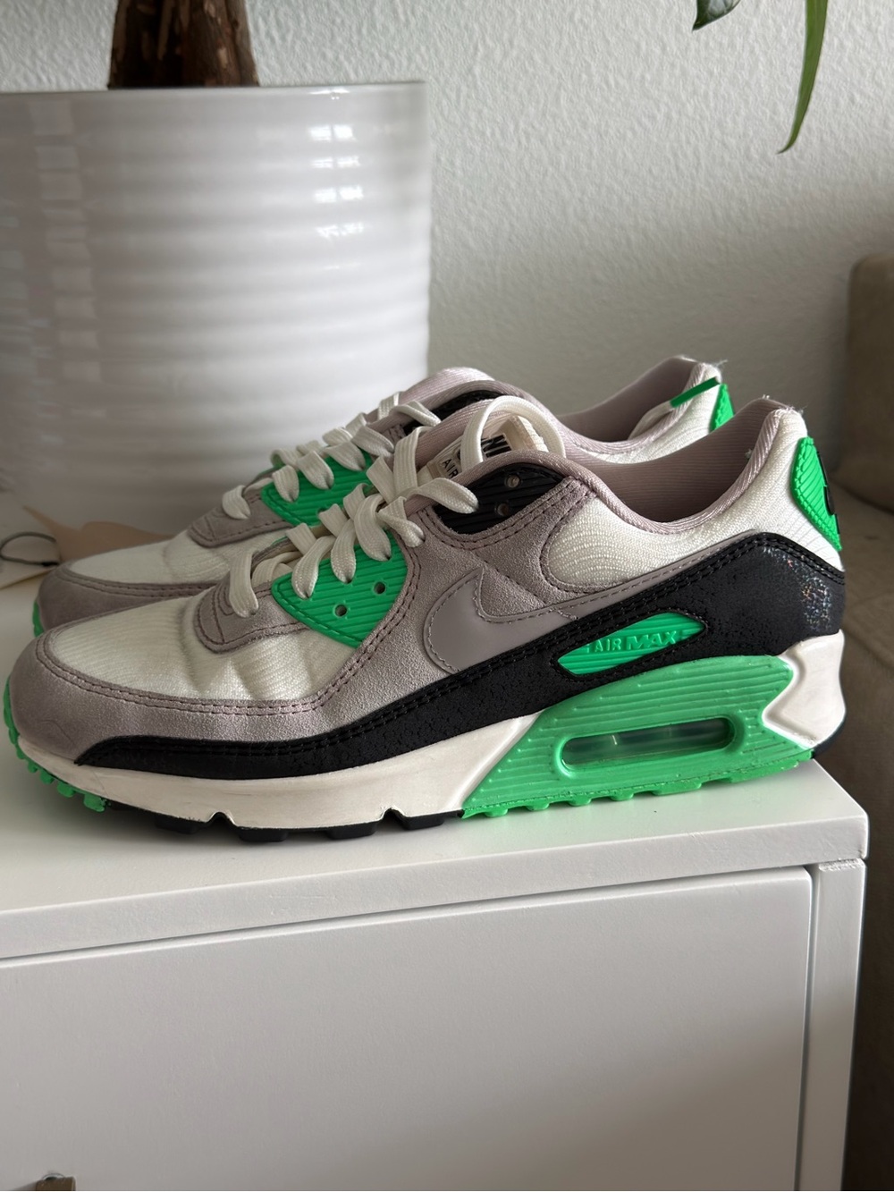 Nike Kids Air Max 90 Sneakers - Green/Gray/Black
